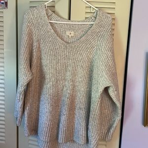 Grey vneck sweater